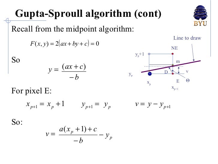 Midpoint Line Drawing Algorithm In C : Lecture anti aliasing