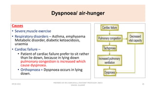 Respiratory patterns and its abnormality