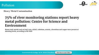 Pollution
Environment & Ecology by Dr. Shivin Chaudhary Click Here to Learn More
Heavy Metal Contamination
 