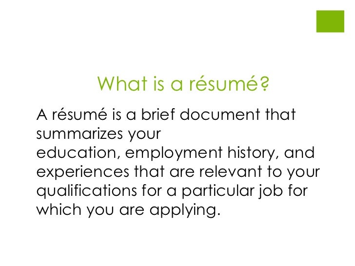 building a cv