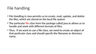 Lecture 15 FileHandling.pptxjdjdidjsjriikske | PPT