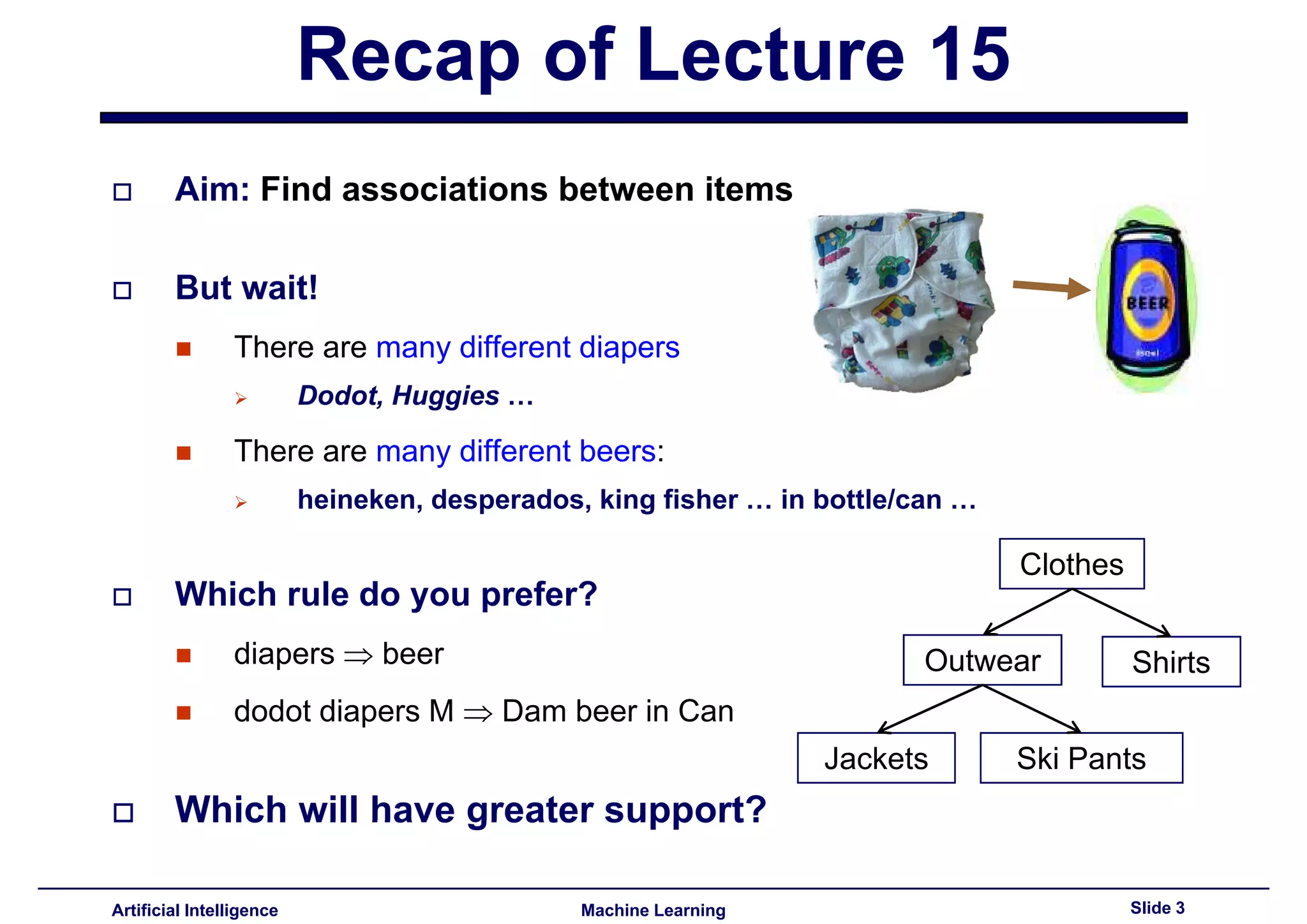 Lecture16 - Advances topics on association rules PART III