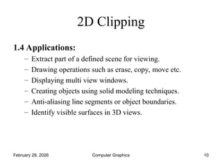 Comprehensive Guide to 2D Clipping Techniques in Computer Graphics | PPT