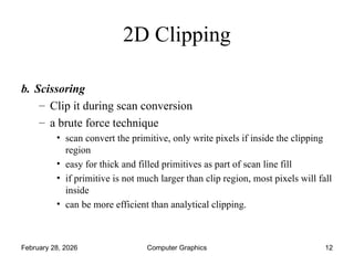 Comprehensive Guide to 2D Clipping Techniques in Computer Graphics | PPT