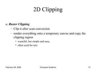 Comprehensive Guide to 2D Clipping Techniques in Computer Graphics | PPT