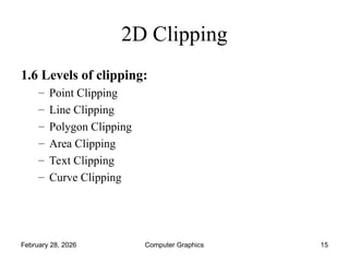 Comprehensive Guide to 2D Clipping Techniques in Computer Graphics | PPT
