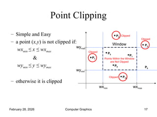 Comprehensive Guide to 2D Clipping Techniques in Computer Graphics | PPT