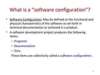 Software Engineering (Software Configuration Management) | PPT