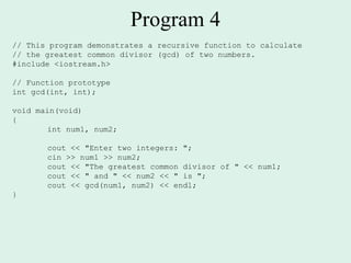 recursion functions in programming languages | PPT