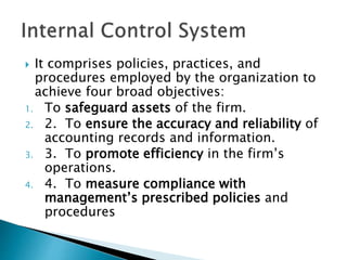 Lecture 16 internal control - james a. hall book chapter 3 | PPTX