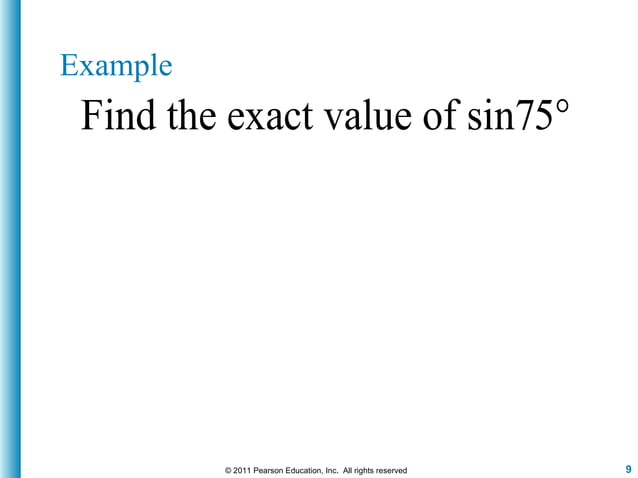 Lecture 16 section 6.2 sum-difference identities | PPT | Physics | Science