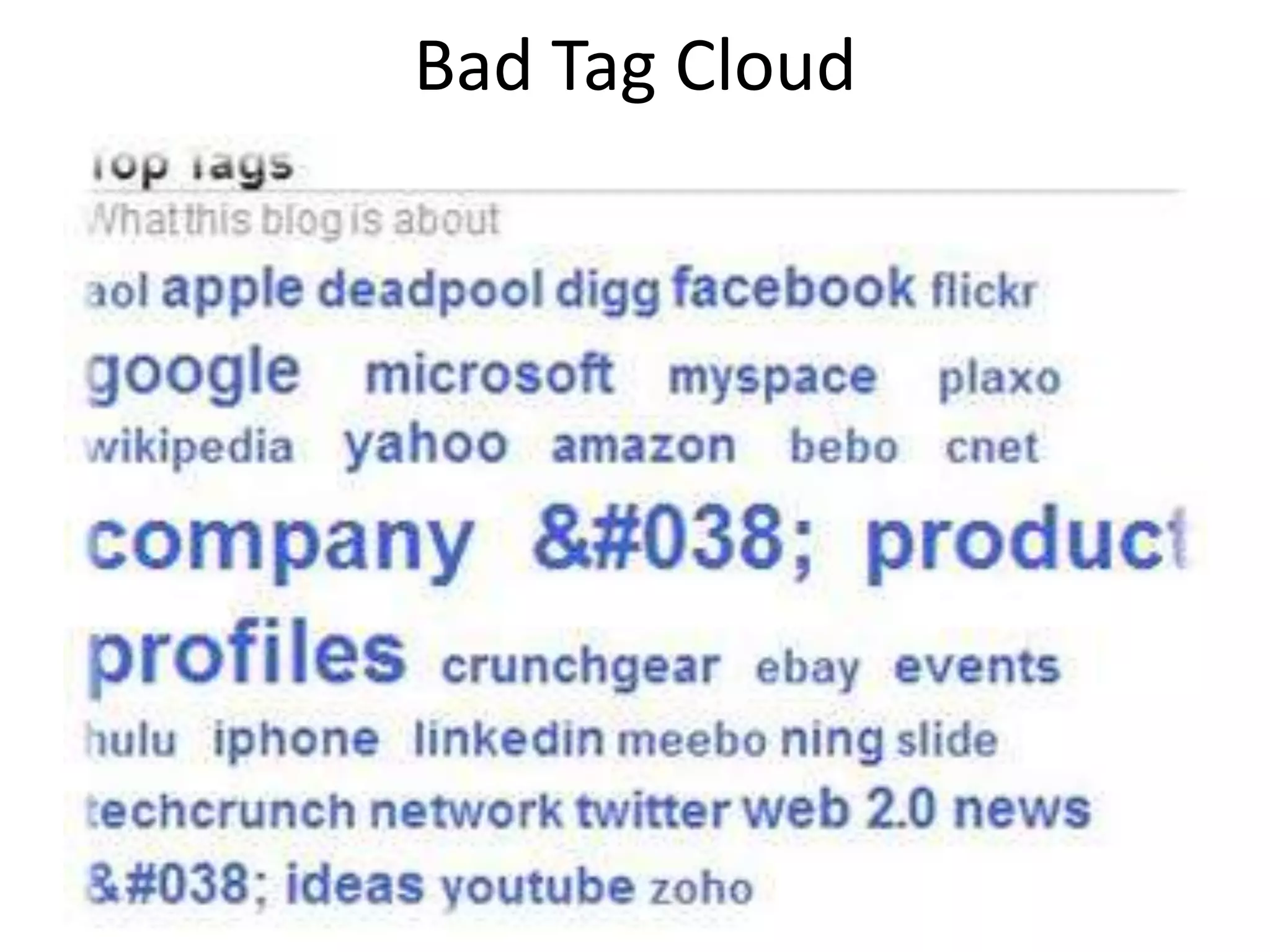 Bad Tag Cloud
 