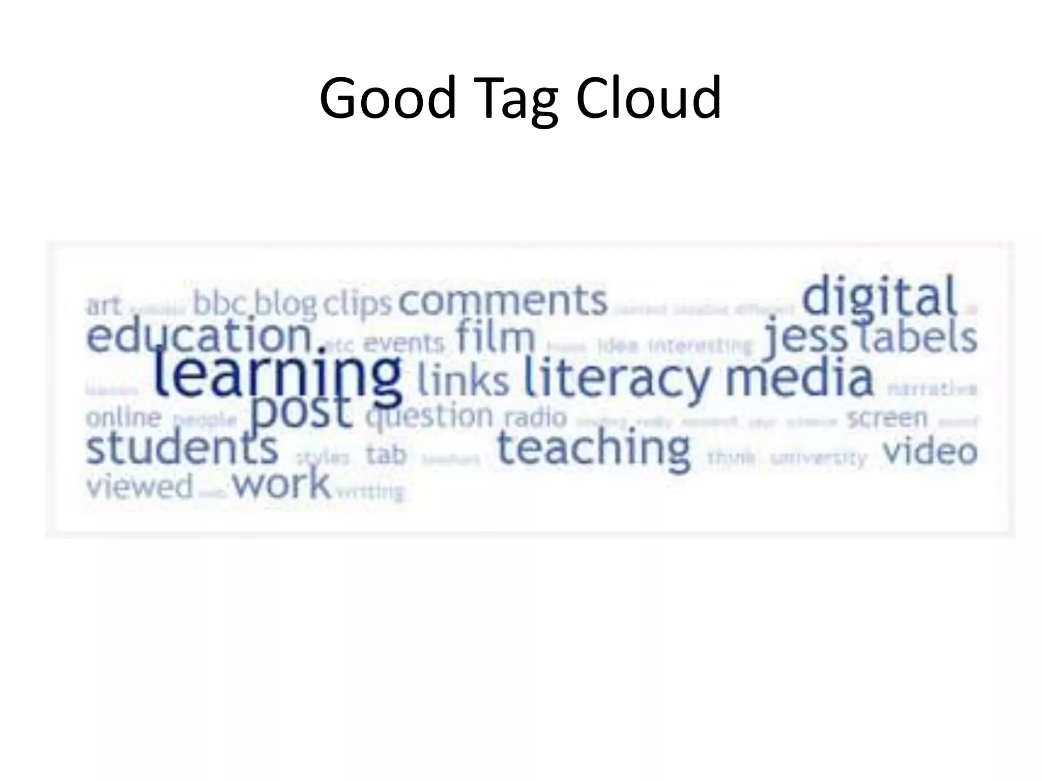 Good Tag Cloud
 