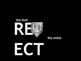 RE
ECT
the ankle
the foot
 