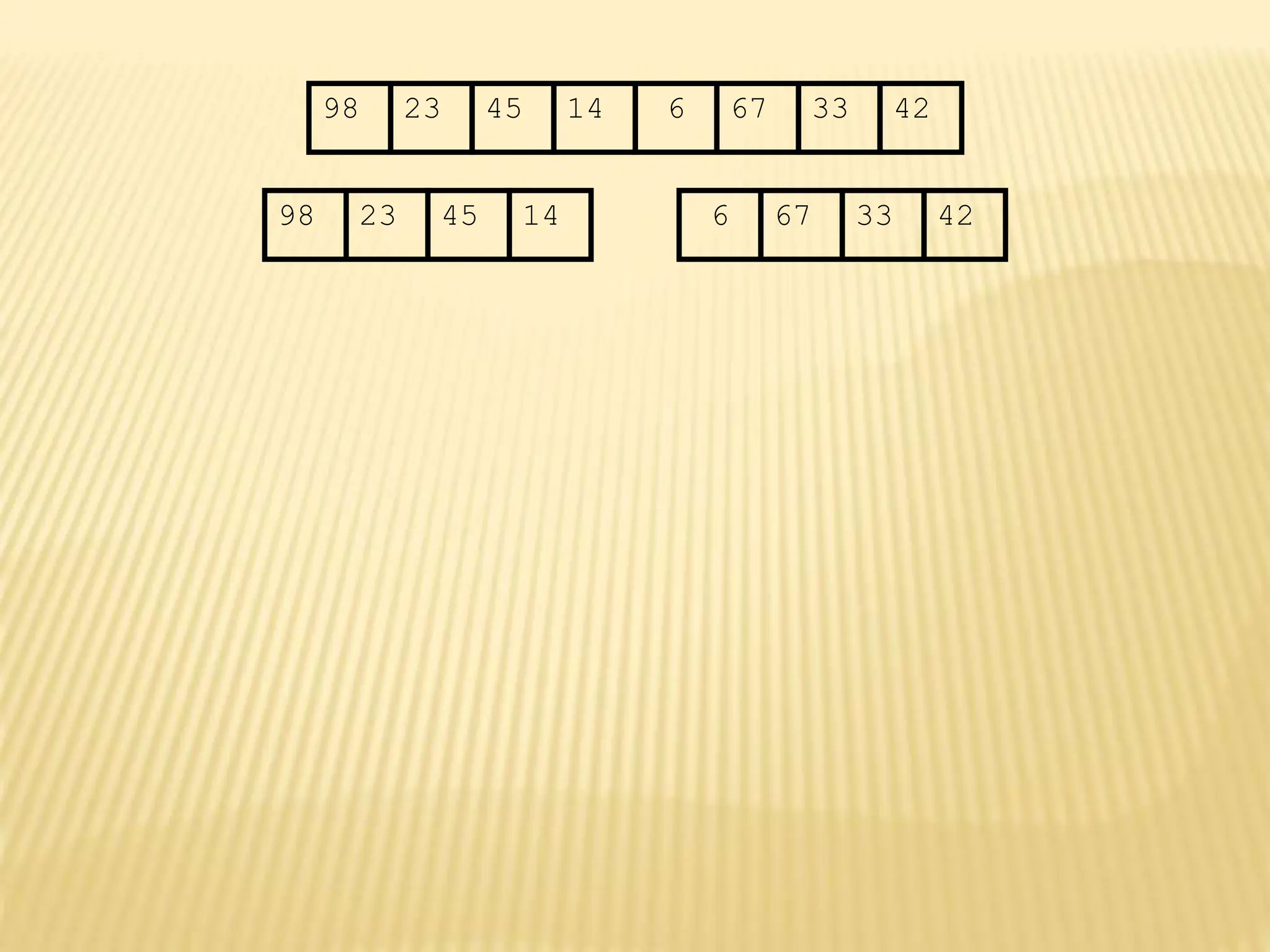 67
45
23 14 6 33
98 42
67
45
23 14 6 33
98 42
 