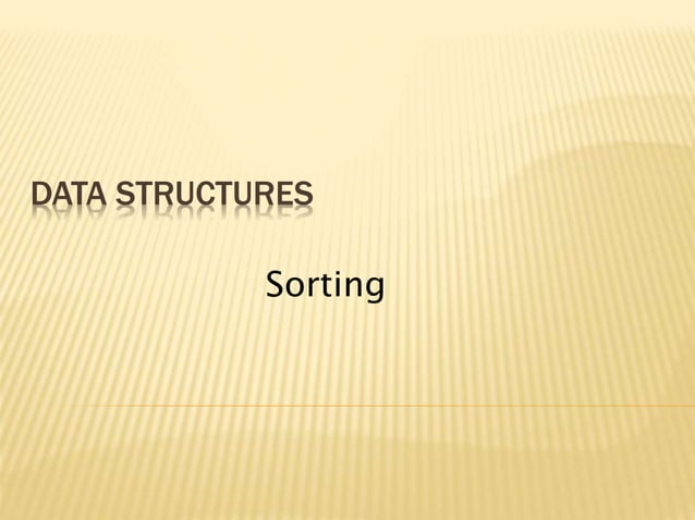 Sorting Data structure And Algorithm.pptx