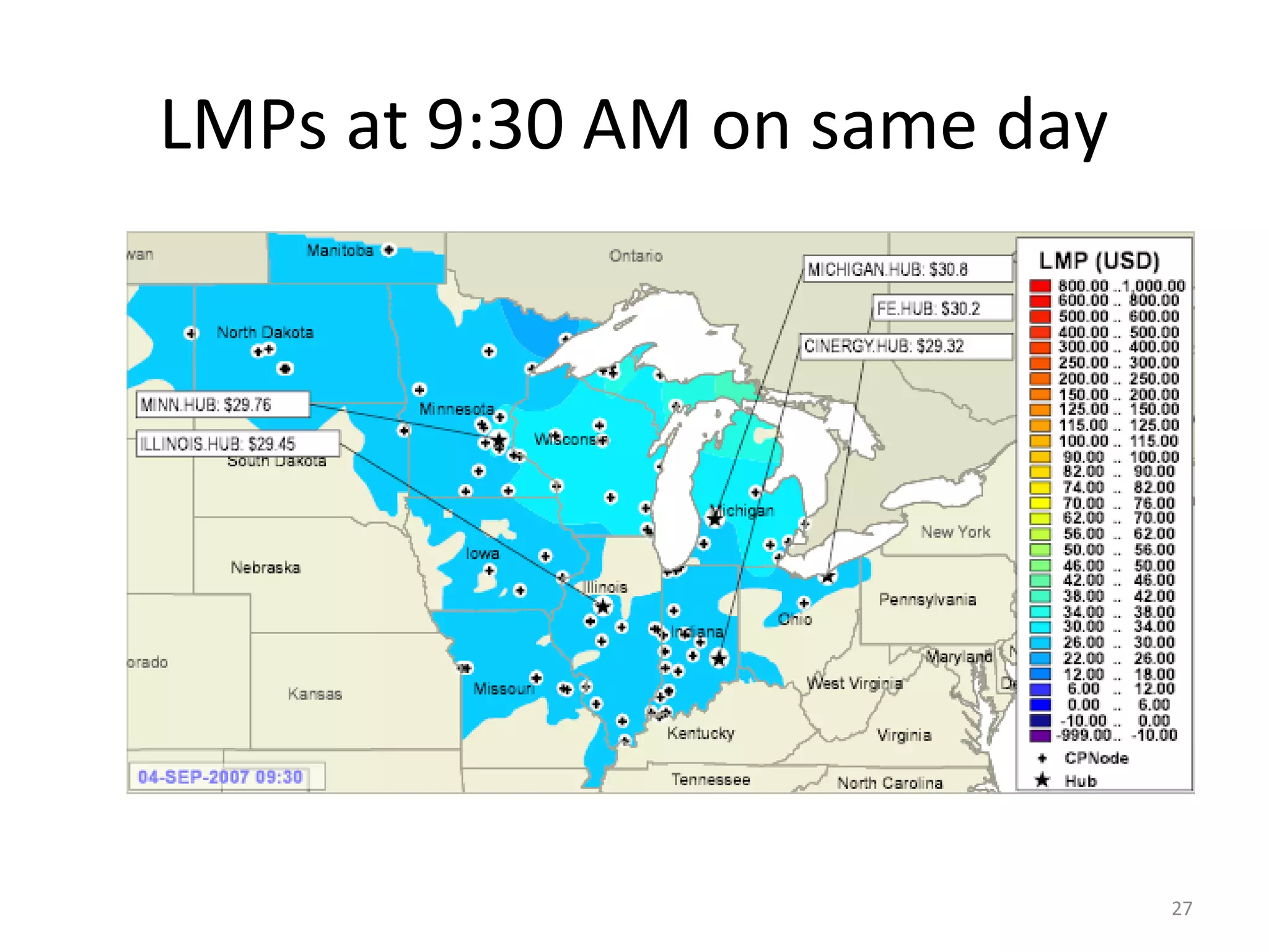 LMPs at 9:30 AM on same day
27
 