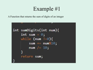 More Examples on Functions in programming | PPT