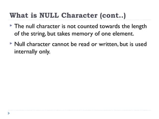 Lecture 17 - Strings | PPT