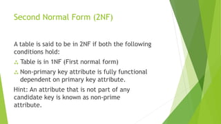 Comprehensive Guide to Database Normalization and Its Types | PPTX