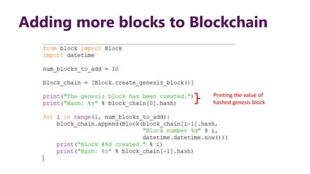 Lecture 17 (Blockchain Implementation using Python).pptx | Programming ...