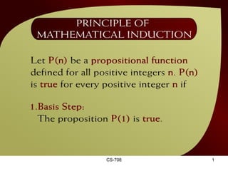 Principle of Mathematical Induction – (23 - 2) 