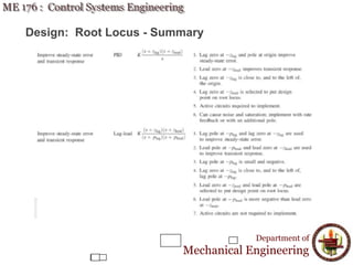Lecture 17 me 176 (4th) 9 - design via root locus | PDF