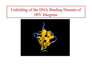 Unfolding of the DNA Binding Domain of
HIV Integrase
 