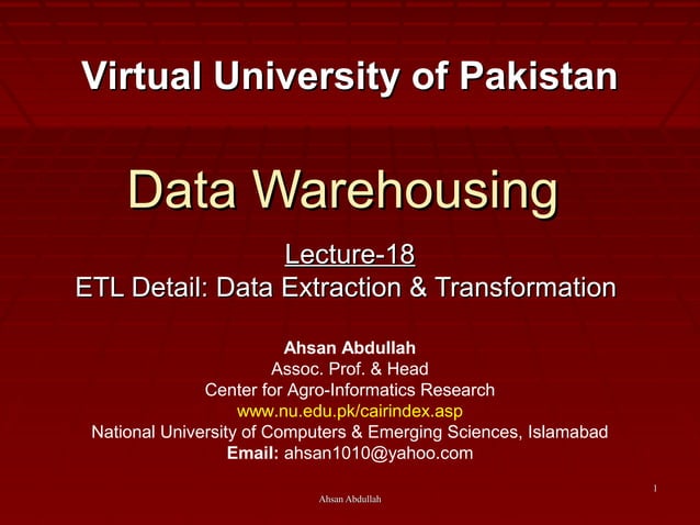 Lecture 18 | PPT