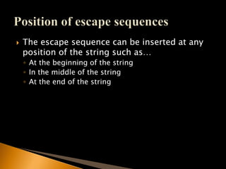 Input and output basic of c++ programming and escape sequences | PDF