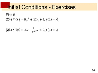 14 
Initial Conditions - Exercises 
