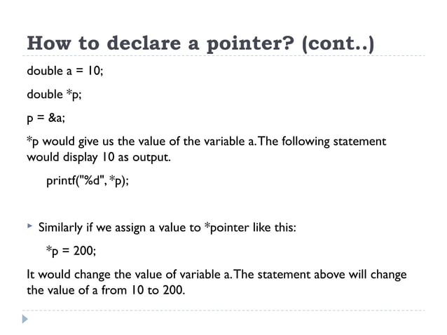 Lecture 18 - Pointers | PPT