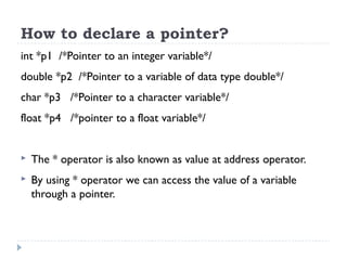 Lecture 18 - Pointers