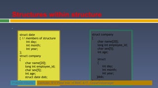 Lecture18 structurein c.ppt | Programming Languages | Computing
