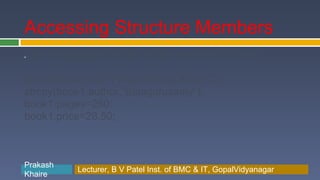 Lecture18 structurein c.ppt | Programming Languages | Computing