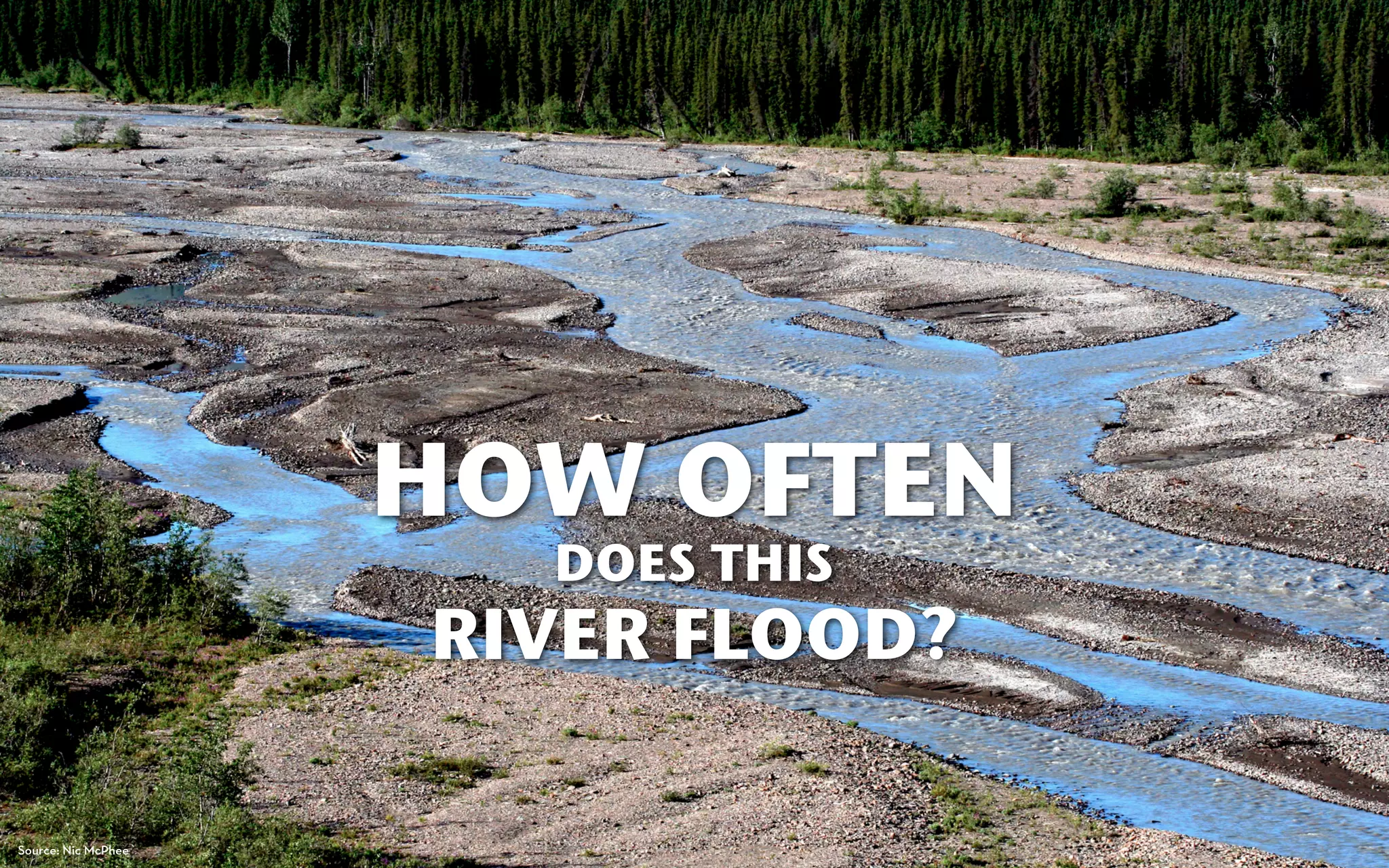 HOW OFTEN
                       DOES THIS
                     RIVER FLOOD?

Source: Nic McPhee
 