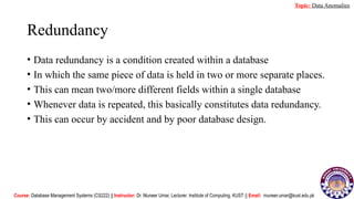 Lecture 18 (Week 12) -Anomalies in DBMS.pptx