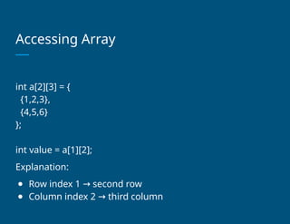Comprehensive Guide to 2D Arrays in C++ Programming Fundamentals | PPTX