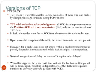 Selective Ack Lecture 19 22. transport protocol for ad-hoc | PDF