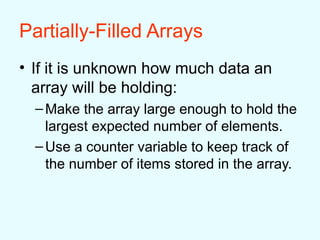 Partial Array Initialization in programming | PPT