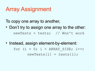 Partial Array Initialization in programming | PPT