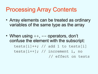 Partial Array Initialization in programming languages | PPT
