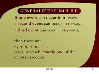 Generalized Sum Rule – (29 - 5) 
