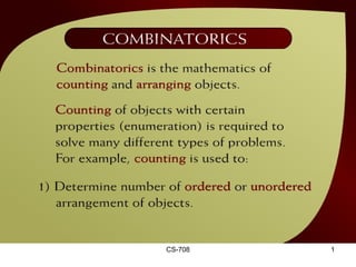 Combinatorics – (29 - 2) 