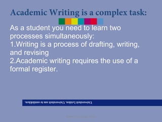 Lecture 1 academic writing in english final | PPT