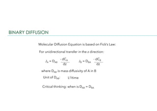 Mass transfer Introduction Lecture one.. | PDF