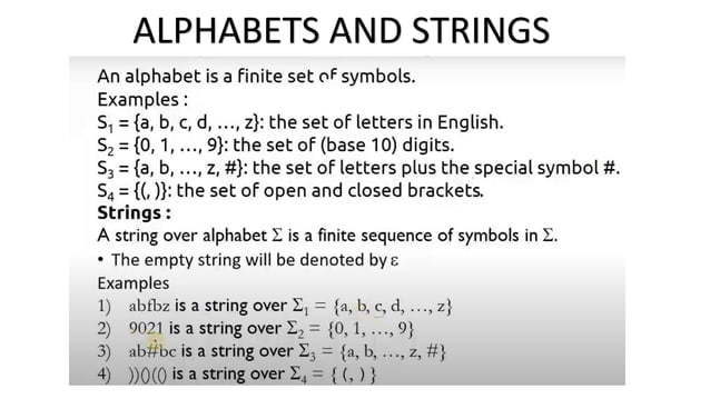 LECTURE 1 ALPHABET,STRINGS, LANGUAGE CHOMSKY TYPES OF GRAMMAR.pptx
