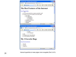 Internal hyperlinks to make pages more navigable (Part 3 of 3).
29
 