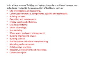 Introduction Example For Building Technology Sba Lecture 1 Appropriate building technology | PPTX