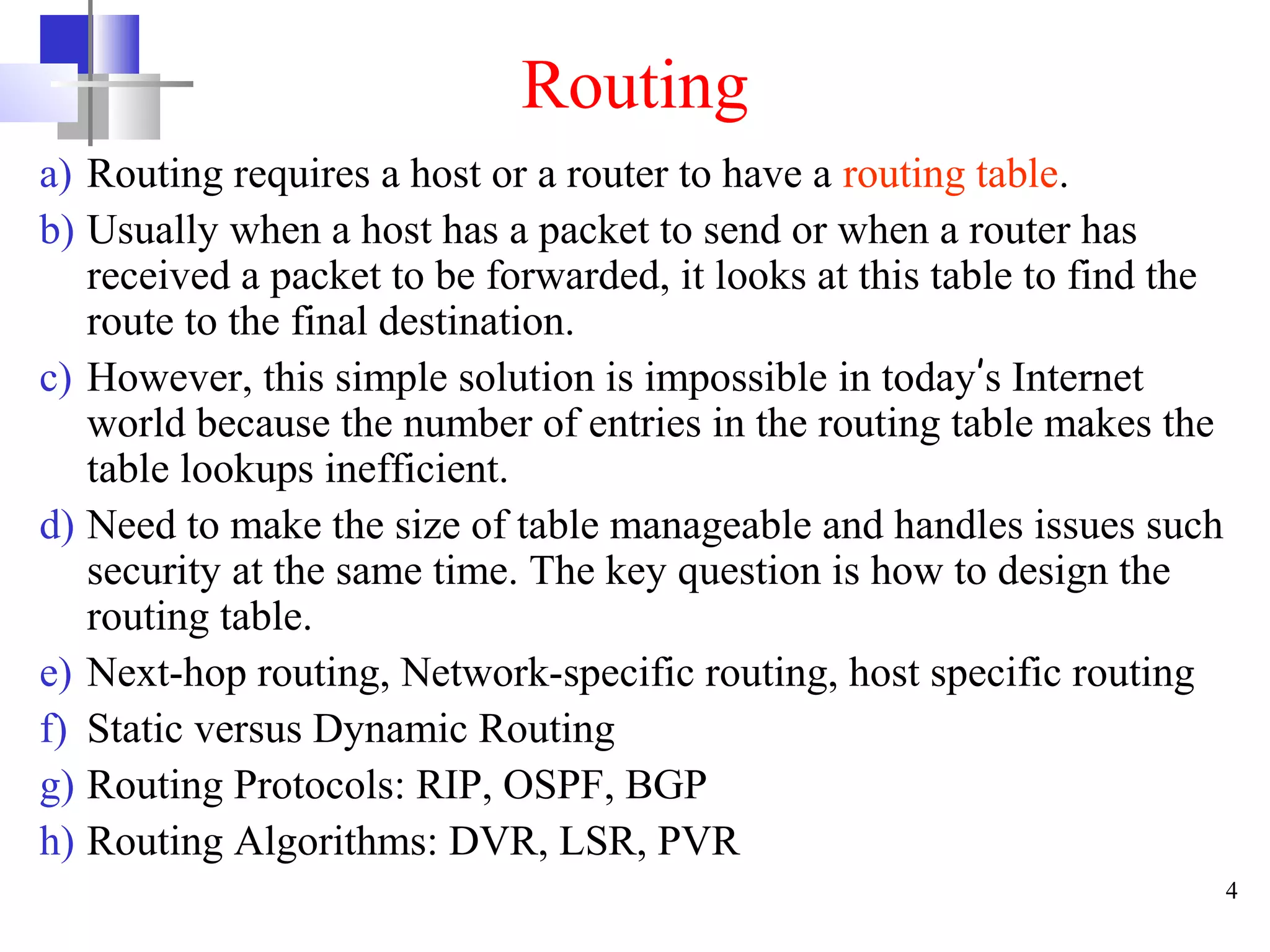 Concept of Network Routing Layer | PPT | Computer Networking | Computing
